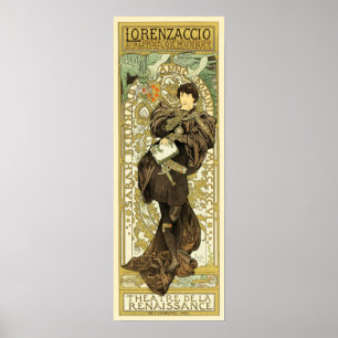 Póster LORENZACCIO Teatro De Le Renaissance Antiguo Franc