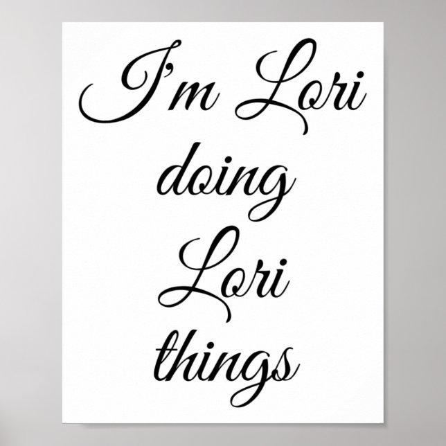 Póster Lori Hago Lori Things Funny Birthday Name Gif (Frente)