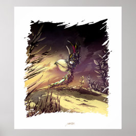 Póster Loro africano en la sabana