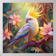 Loro Cacatúa Ala Irisada Ave Fantasía