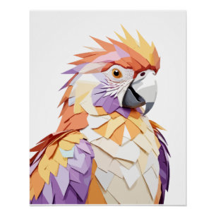 Póster Loro Playous Adorable Fun Animal Colorful Joyful
