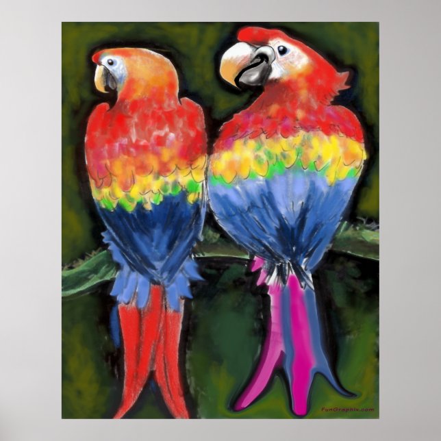 Póster loros (Frente)