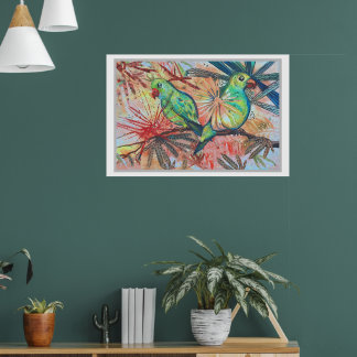 Póster Loros Tropicales