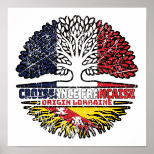 Póster Lorraine Lorrain French France Roots Flag Bandera
