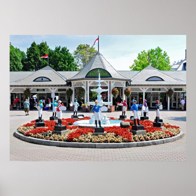 Póster Los 12 íconos de Saratoga ganaron jinetes de céspe (Frente)