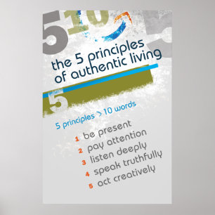 Póster Los 5 principios de una vida auténtica - Poster