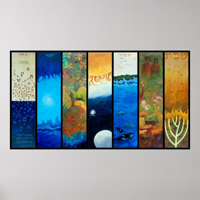 Póster Los 7 días de creación de @foucrasart (Frente)