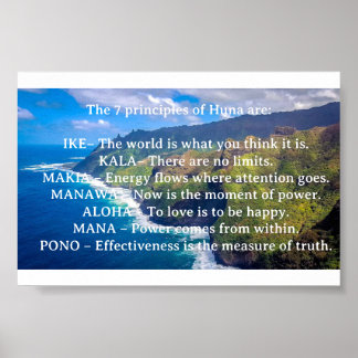 Póster Los 7 principios del Huna
