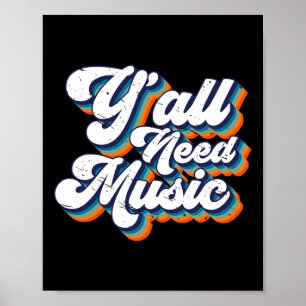 Póster Los 80 Necesitan Música Años 80 Ropa Retro Vintage