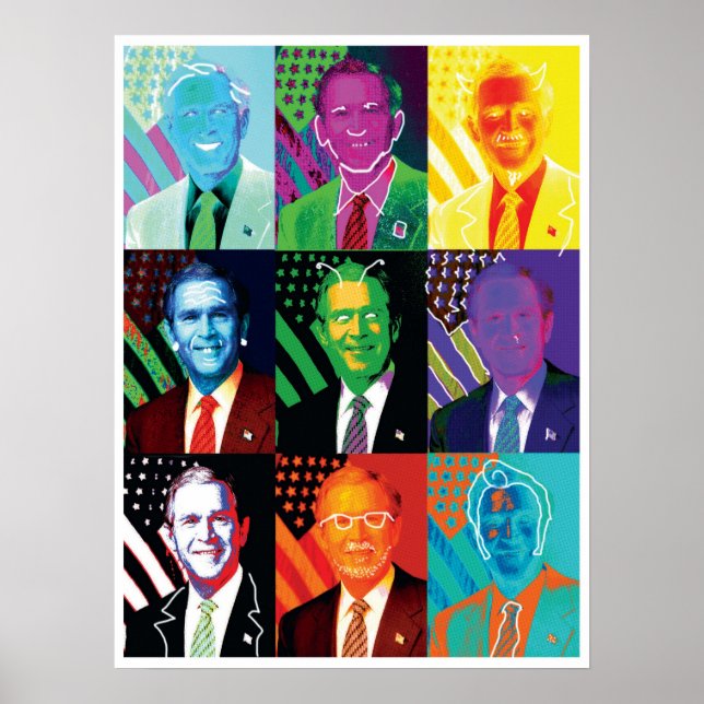 Póster Los 9 rostros de Bush Poster (Frente)