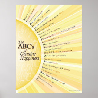 Póster Los ABC de la verdadera felicidad