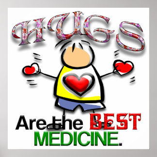 Póster Los abrazos son la mejor medicina