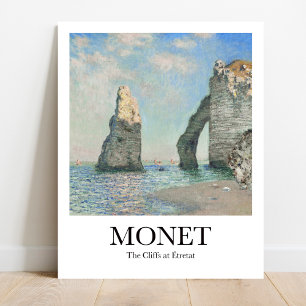 Póster Los acantilados de Étretat por Claude Monet