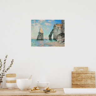 Póster Los acantilados de Étretat por Monet