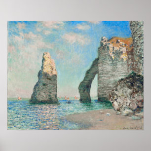 Póster Los acantilados en Etretat 1885 por Claude Monet
