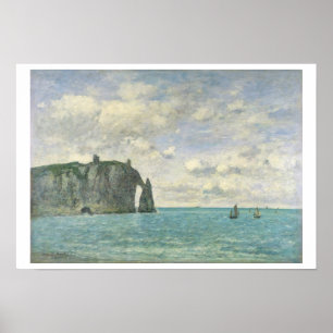 Póster Los acantilados en Etretat, 1890 (aceite sobre lie