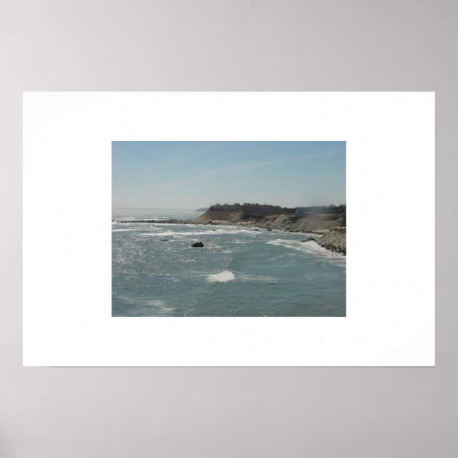 Póster Los acantilados en Manomet Point, Plymouth, MAMÁES (Frente)