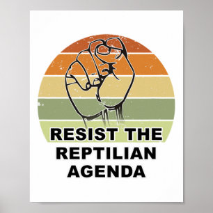 Póster Los Afligidos Resistirán La Agenda Retro Sunse