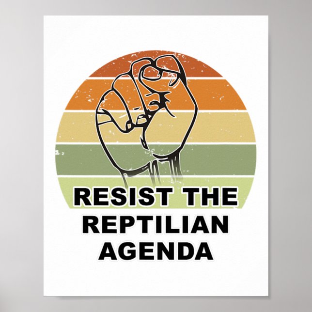 Póster Los Afligidos Resistirán La Agenda Retro Sunse (Frente)