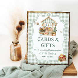 Póster Los agricultores comercializan tarjetas y regalos 