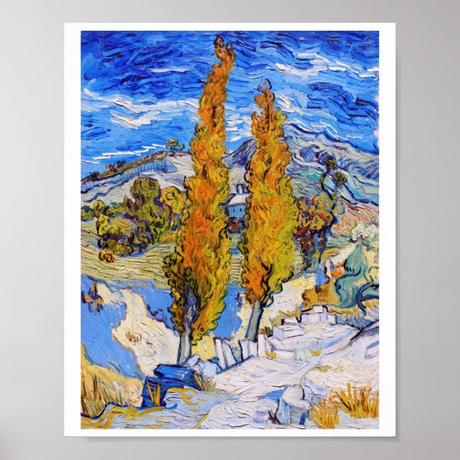 Póster Los álamos de Saint-Rémy, Van Gogh (Frente)