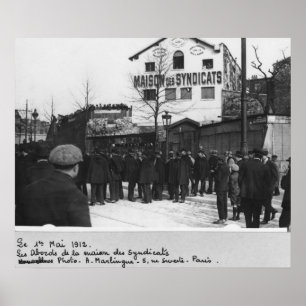 Póster Los alrededores de la Maison des Syndicats,