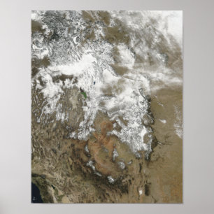 Póster Los altos picos de las montañas rocosas