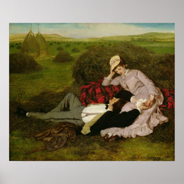 Póster Los amantes, 1870 (Frente)