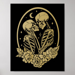 Póster Los amantes de la carta vintage Tarot Card Magic O