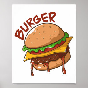 Póster Los amantes de la hamburguesa