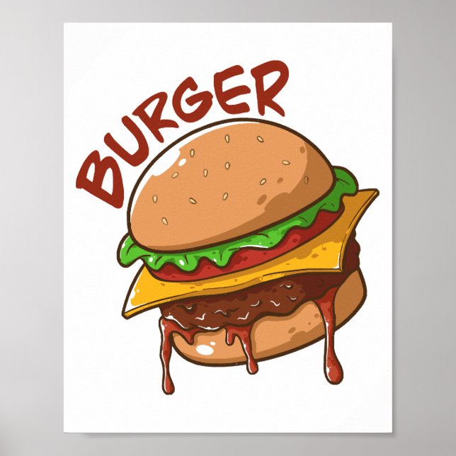 Póster Los amantes de la hamburguesa (Frente)