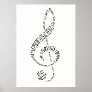 Póster Los amantes de la música Poster de regalos - Trebl