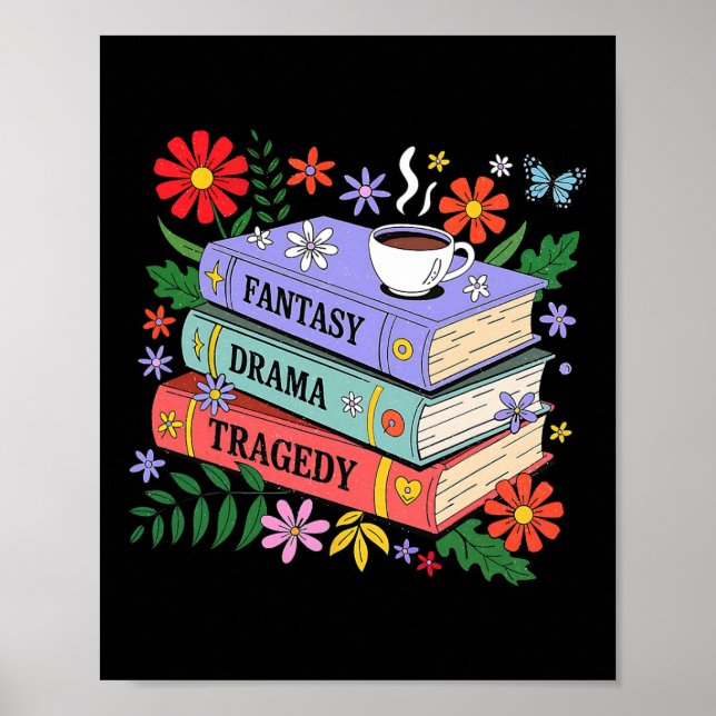Póster Los amantes de los libros disfrutan de una tragedi (Frente)