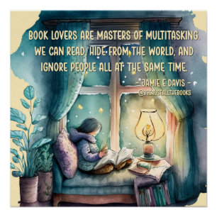 Póster Los amantes de los libros son dueños de la multita