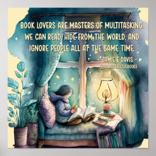 Póster Los amantes de los libros son dueños de la multita