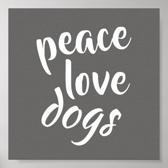 Póster los amantes de los perros citan gris y blanco mode (Frente)