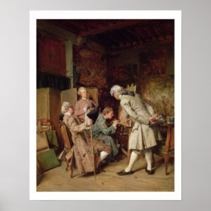 Póster Los amantes del arte, o The Painter, 1860 (panel)