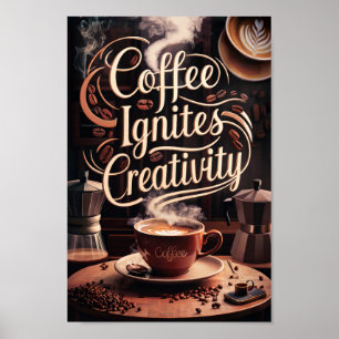 Póster Los amantes del café citan citas motivacionales de