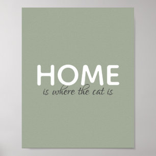 Póster los amantes del gato citan gris poster y blanco