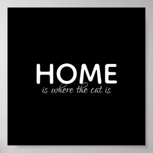 Póster los amantes del gato citan poster blanco y negro