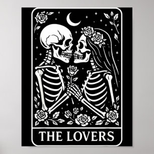 Póster Los Amantes Esqueleto Amor Parejas Boda Gótica