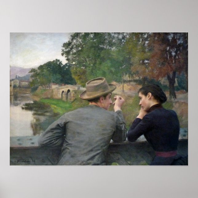 Póster Los amantes, Poster de 1888 (Frente)