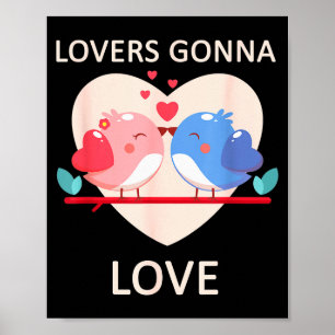 Póster Los amantes van a amar el día de San Valentín