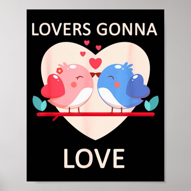 Póster Los amantes van a amar el día de San Valentín  (Frente)