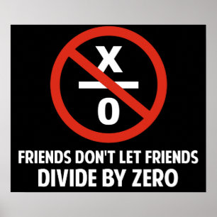 Póster Los amigos no hacen Divide By Zero