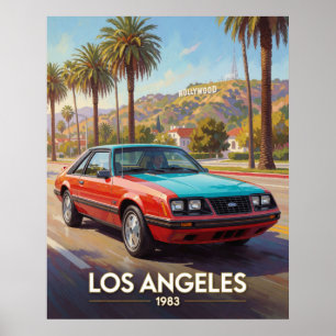 Póster Los Ángeles actuación callejera California 1983