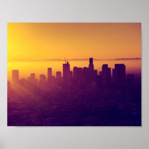 Póster Los Ángeles al atardecer