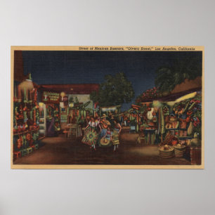 Póster Los Angeles, CA - Olvera Street