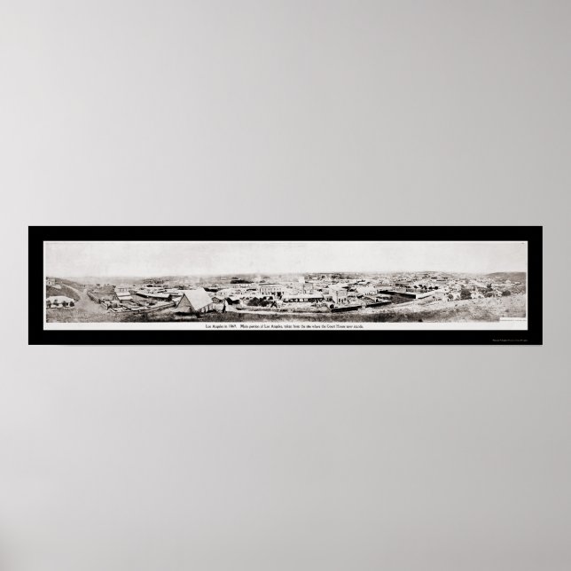 Póster Los Ángeles, CA Photo 1869 (Frente)