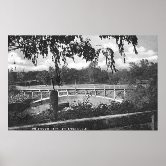 Póster Los Angeles, CA View of Hollenbeck Park (Frente)